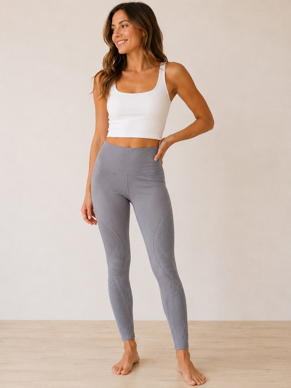 Lululemon Reveal Tight 23" Mindful Motion Carbon Dust Size 6